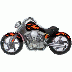 Custom Black Motorbike Harley Davidson Style Bike Balloon